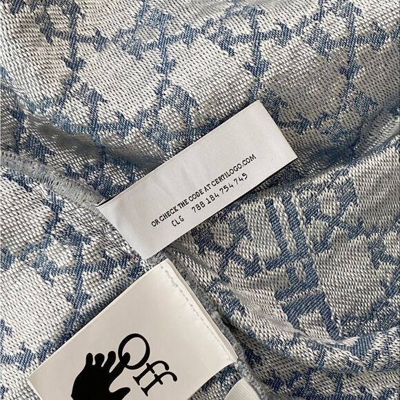 Off-White Monogram Twist Long Sleeve Denim Minidress size 40/ US size 6 - Picture 13 of 16